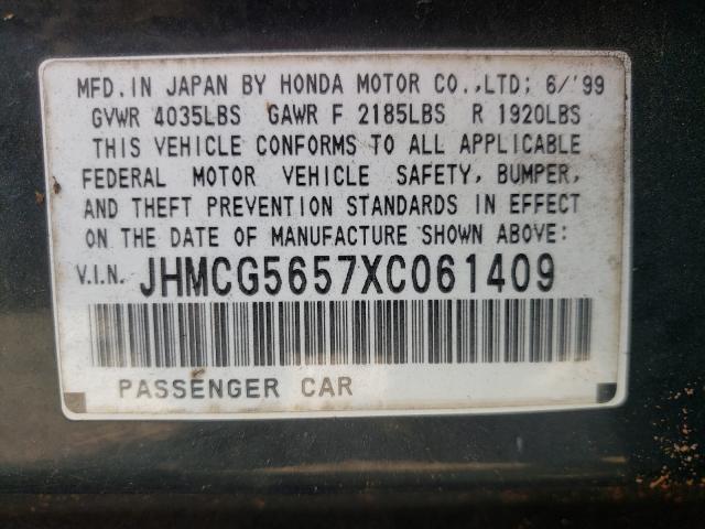 Photo 9 VIN: JHMCG5657XC061409 - HONDA ACCORD EX 