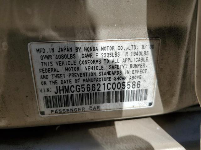 Photo 11 VIN: JHMCG56621C005586 - HONDA ACCORD 