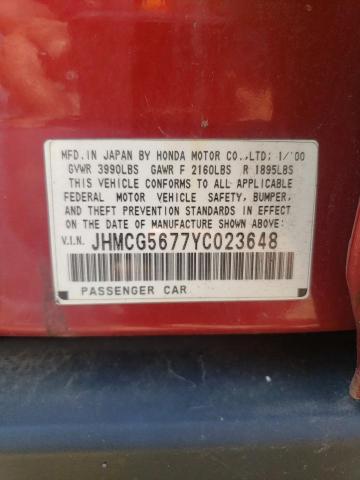 Photo 11 VIN: JHMCG5677YC023648 - HONDA ACCORD 