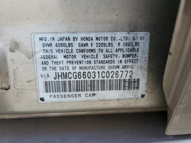 Photo 11 VIN: JHMCG66031C026772 - HONDA ACCORD 