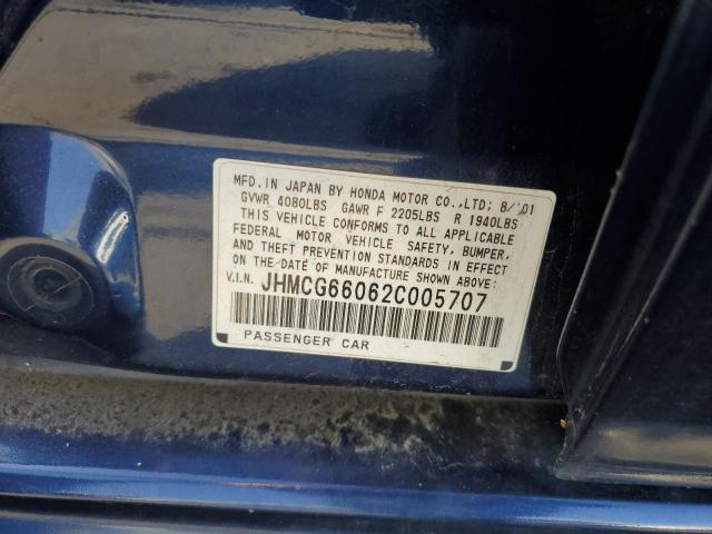 Photo 11 VIN: JHMCG66062C005707 - HONDA ACCORD EX 