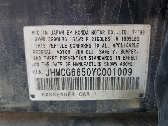 Photo 12 VIN: JHMCG6650YC001009 - HONDA ACCORD 