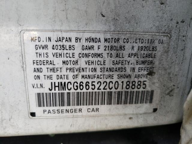 Photo 11 VIN: JHMCG66522C018885 - HONDA ACCORD 