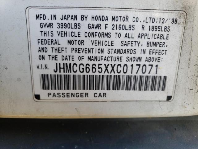 Photo 11 VIN: JHMCG665XXC017071 - HONDA ACCORD LX 