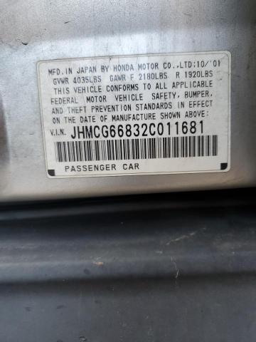 Photo 11 VIN: JHMCG66832C011681 - HONDA ACCORD EX 