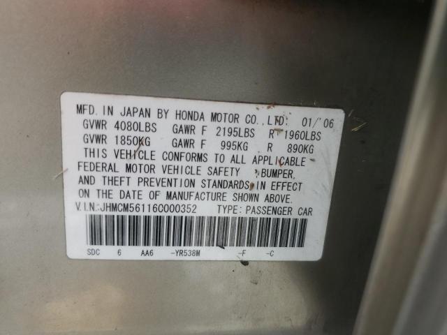 Photo 12 VIN: JHMCM56116C000352 - HONDA ACCORD VAL 