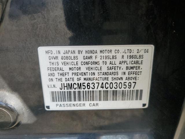 Photo 11 VIN: JHMCM56374C030597 - HONDA ACCORD LX 