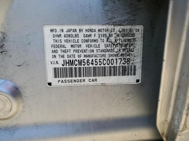 Photo 11 VIN: JHMCM56455C001738 - HONDA ACCORD 