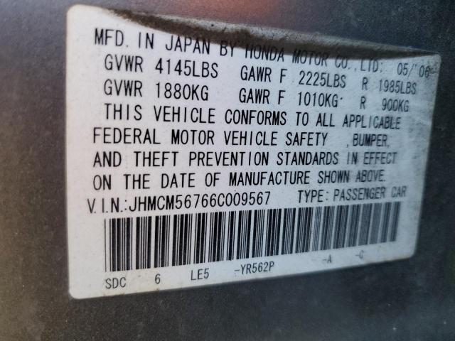 Photo 11 VIN: JHMCM56766C009567 - HONDA ACCORD EX 