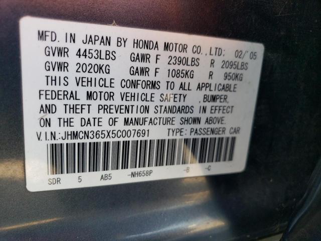 Photo 11 VIN: JHMCN365X5C007691 - HONDA ACCORD 