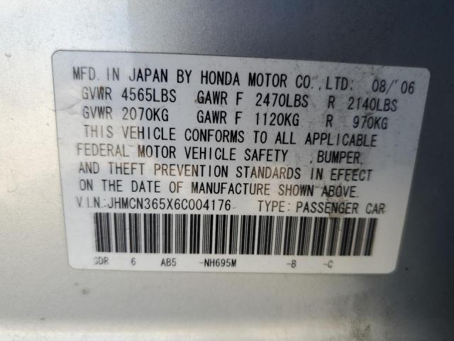 Photo 11 VIN: JHMCN365X6C004176 - HONDA ACCORD HYB 