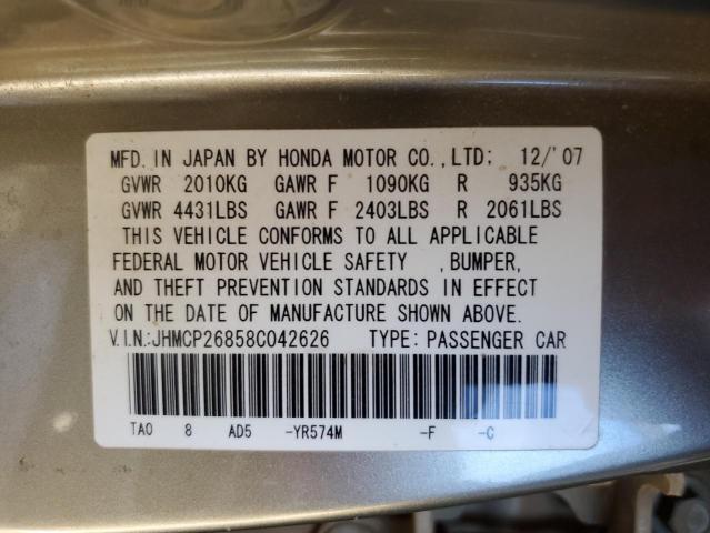 Photo 11 VIN: JHMCP26858C042626 - HONDA ACCORD 