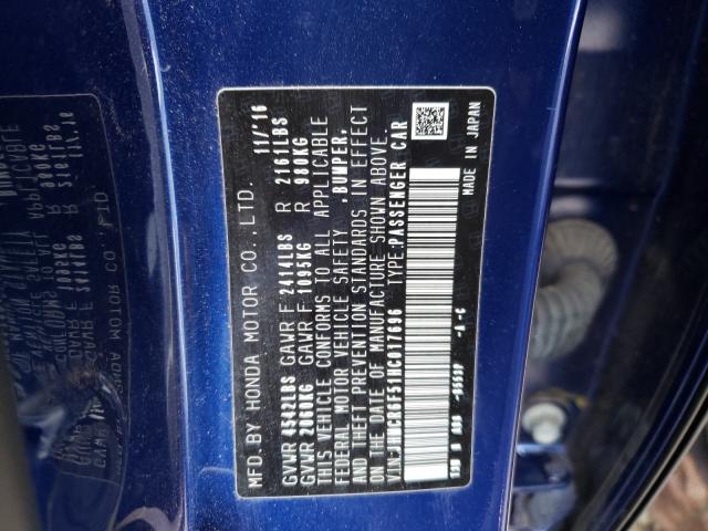 Photo 9 VIN: JHMCR6F51HC017696 - HONDA ACCORD HYB 