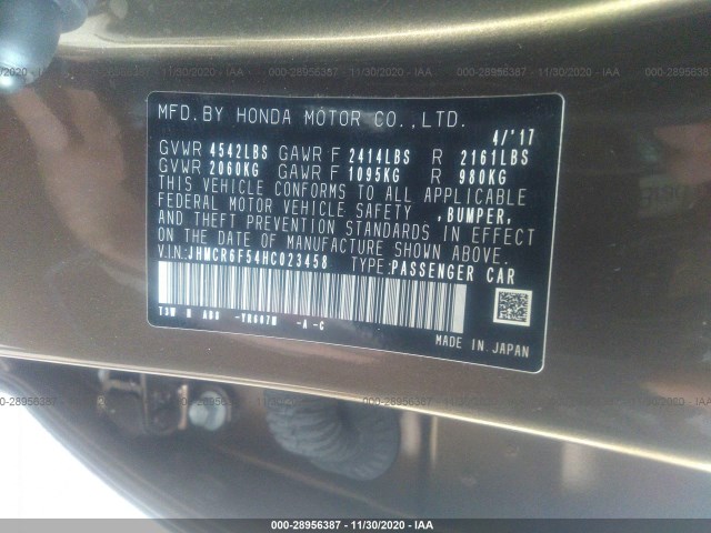 Photo 8 VIN: JHMCR6F54HC023458 - HONDA ACCORD HYBRID 