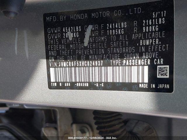 Photo 8 VIN: JHMCR6F5XHC024937 - HONDA ACCORD 