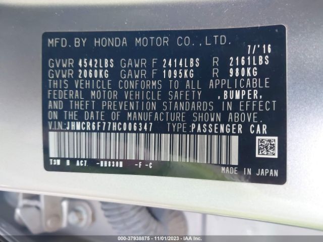 Photo 8 VIN: JHMCR6F77HC006347 - HONDA ACCORD HYBRID 