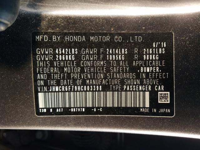 Photo 9 VIN: JHMCR6F79HC003398 - HONDA ACCORD 