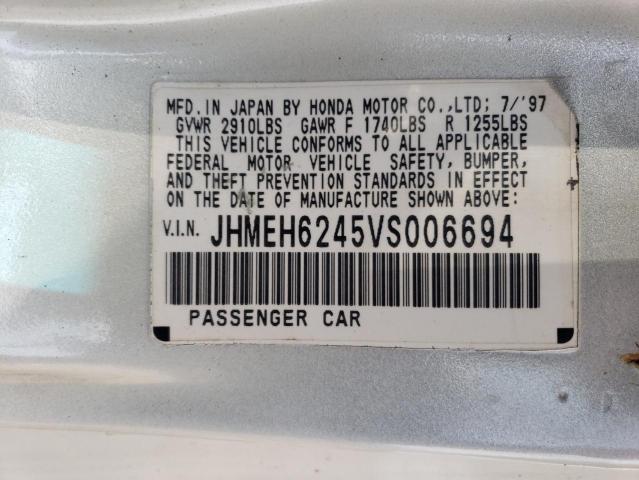 Photo 11 VIN: JHMEH6245VS006694 - HONDA CIVIC DEL 