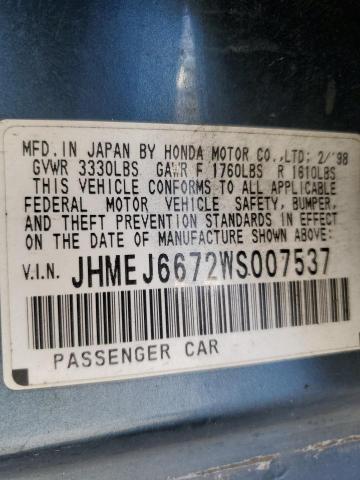 Photo 11 VIN: JHMEJ6672WS007537 - HONDA CIVIC 