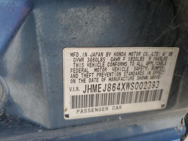 Photo 11 VIN: JHMEJ864XWS002393 - HONDA CIVIC 