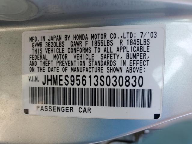 Photo 12 VIN: JHMES95613S030830 - HONDA CIVIC 