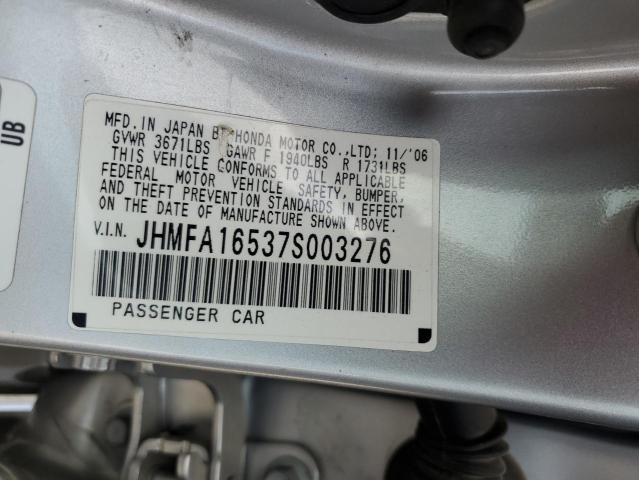 Photo 11 VIN: JHMFA16537S003276 - HONDA CIVIC 