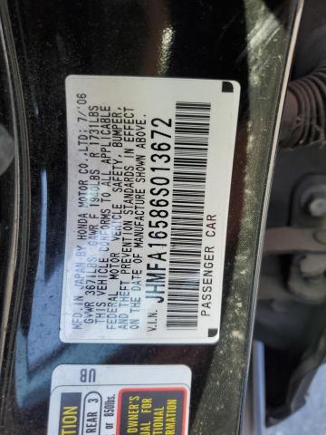 Photo 11 VIN: JHMFA16586S013672 - HONDA CIVIC 