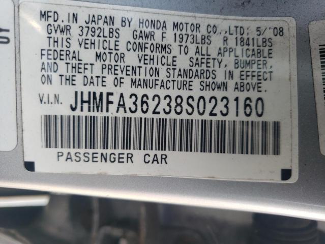 Photo 12 VIN: JHMFA36238S023160 - HONDA CIVIC HYBR 