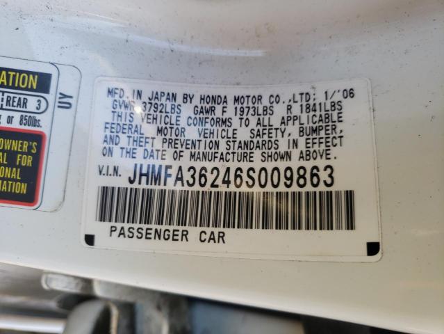 Photo 11 VIN: JHMFA36246S009863 - HONDA CIVIC HYBR 