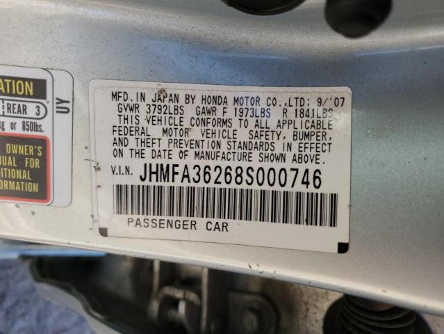 Photo 11 VIN: JHMFA36268S000746 - HONDA CIVIC 