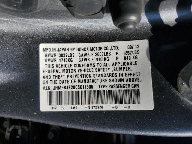 Photo 11 VIN: JHMFB4F20CS011396 - HONDA CIVIC HYBR 