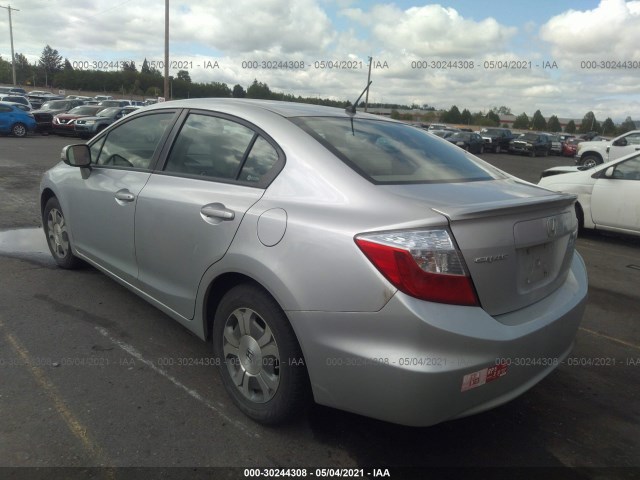 Photo 2 VIN: JHMFB4F27CS003408 - HONDA CIVIC HYBRID 