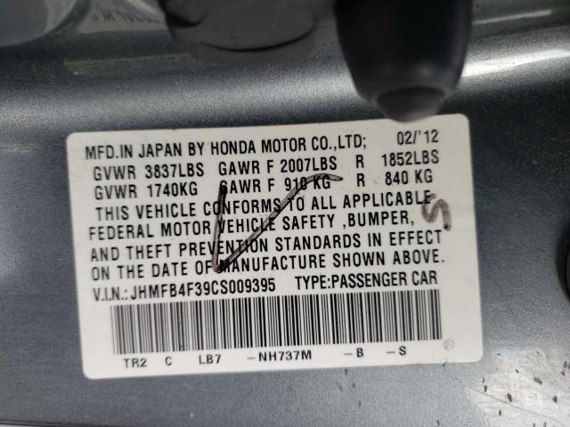 Photo 9 VIN: JHMFB4F39CS009395 - HONDA CIVIC HYBR 