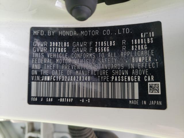 Photo 9 VIN: JHMFC1F32JX028348 - HONDA CIVIC EX 