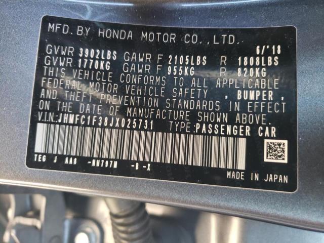 Photo 11 VIN: JHMFC1F38JX025731 - HONDA CIVIC COUP 