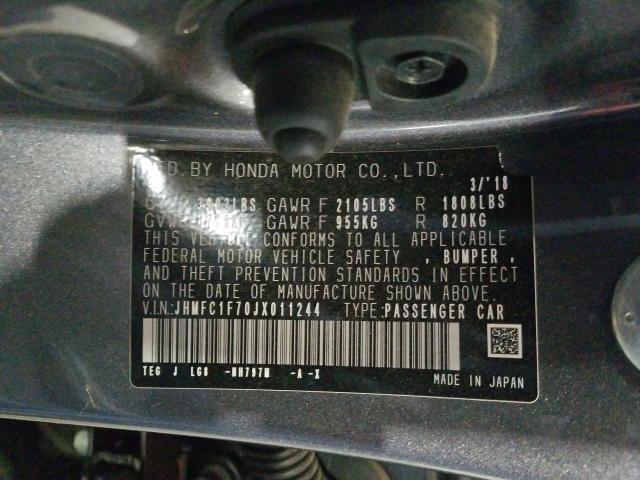 Photo 9 VIN: JHMFC1F70JX011244 - HONDA CIVIC EXL 