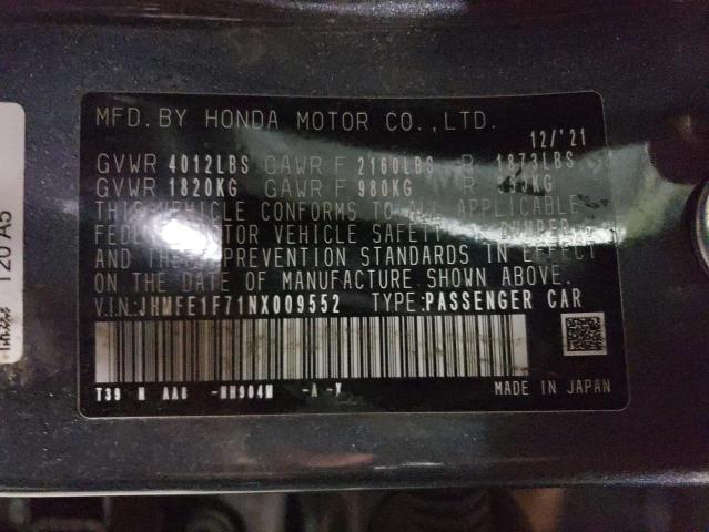 Photo 11 VIN: JHMFE1F71NX009552 - HONDA CIVIC EX 