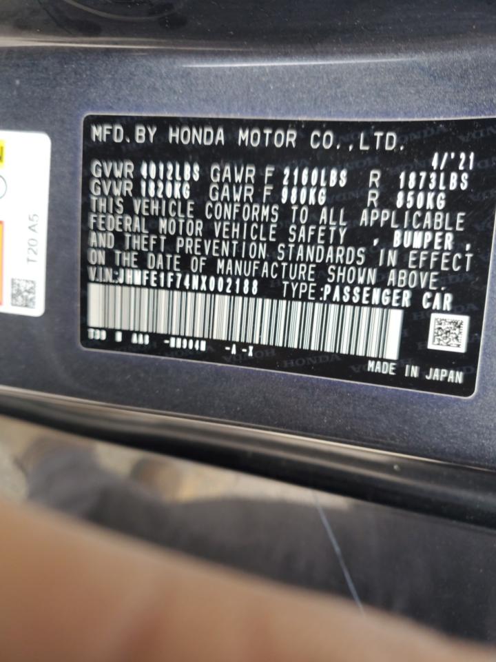 Photo 11 VIN: JHMFE1F74NX002188 - HONDA CIVIC 