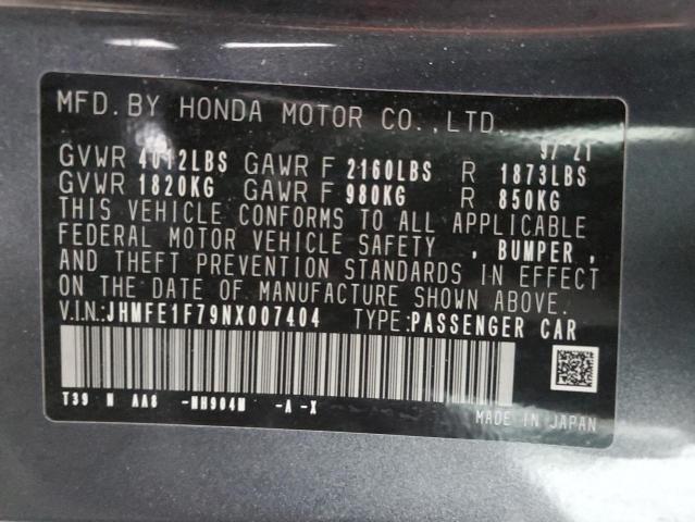 Photo 11 VIN: JHMFE1F79NX007404 - HONDA CIVIC EX 