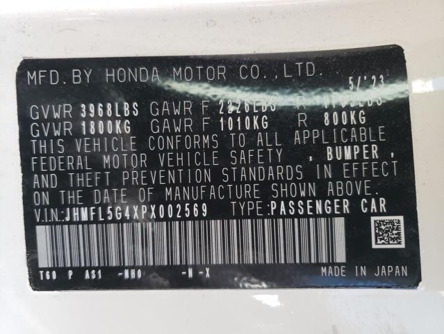 Photo 11 VIN: JHMFL5G4XPX002569 - HONDA CIVIC 