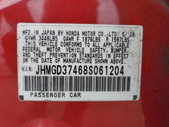 Photo 12 VIN: JHMGD37468S061204 - HONDA FIT 