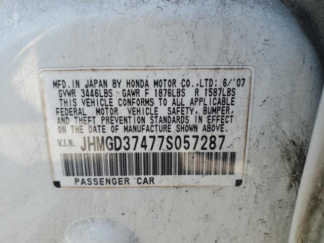 Photo 11 VIN: JHMGD37477S057287 - HONDA FIT 