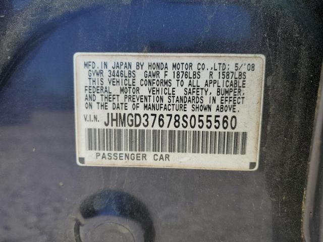 Photo 11 VIN: JHMGD37678S055560 - HONDA FIT 