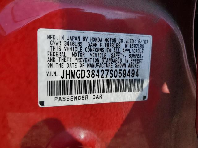 Photo 12 VIN: JHMGD38427S059494 - HONDA FIT 