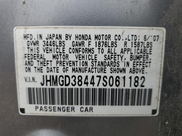 Photo 11 VIN: JHMGD38447S061182 - HONDA FIT 