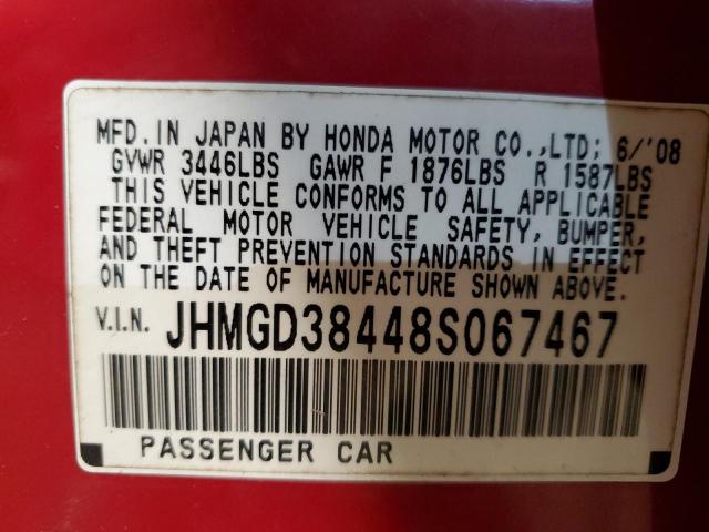 Photo 11 VIN: JHMGD38448S067467 - HONDA FIT 