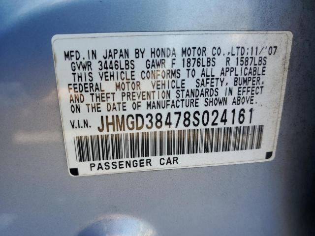 Photo 12 VIN: JHMGD38478S024161 - HONDA FIT 