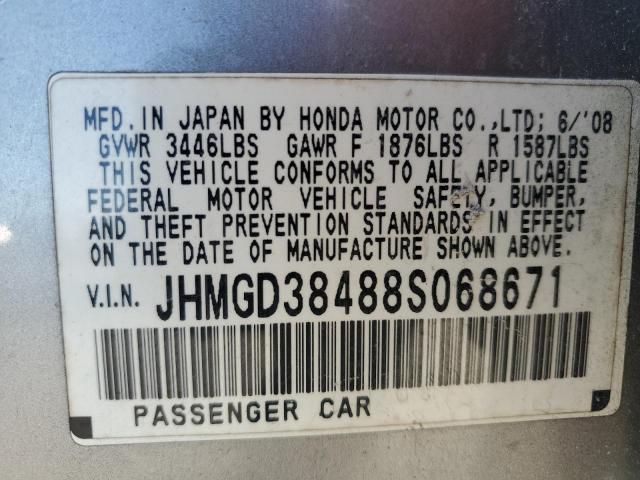 Photo 11 VIN: JHMGD38488S068671 - HONDA FIT 