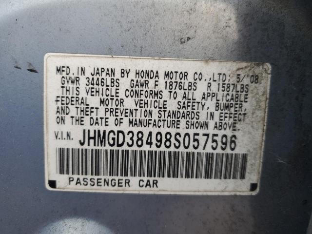 Photo 11 VIN: JHMGD38498S057596 - HONDA FIT 