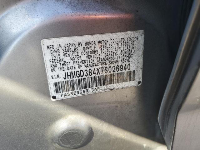 Photo 11 VIN: JHMGD384X7S026940 - HONDA FIT 